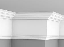 Плинтус Glanzepol инжекционный потолочный гладкий  GPL-17					