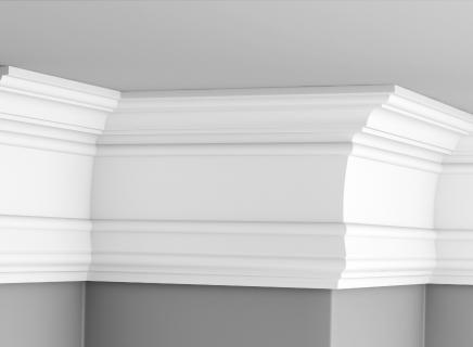 Плинтус Glanzepol инжекционный потолочный гладкий  GPL-19