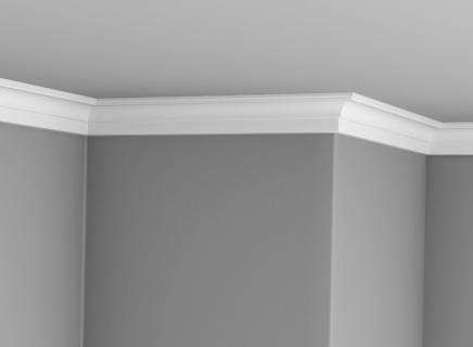 Плинтус Glanzepol Экструзионный потлочный гладкий  GPX-6