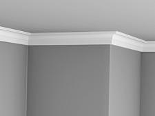 Плинтус Glanzepol Экструзионный потлочный гладкий  GPX-6					