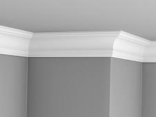 Плинтус Glanzepol Экструзионный потлочный гладкий  GPX-8					