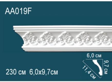 Плинтус Перфект Потолочный из полиуретана  AA019F гибкий