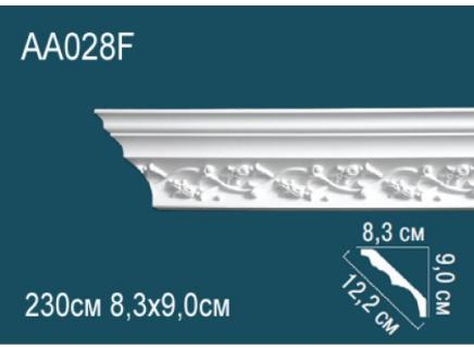 Плинтус Перфект Потолочный из полиуретана  AA028F гибкий