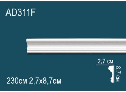 Плинтус Перфект Молдинг из полиуретана  AD311F гибкий