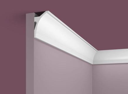 Плинтус Artiva Потолочный из экополимера  RT018 под подсветку