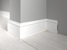 Плинтус Декор Дизайн белый крашенный напольный 005-115					