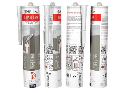 Шпатлевка финишная для лепнины Декор Дизайн FT-1 290 мл