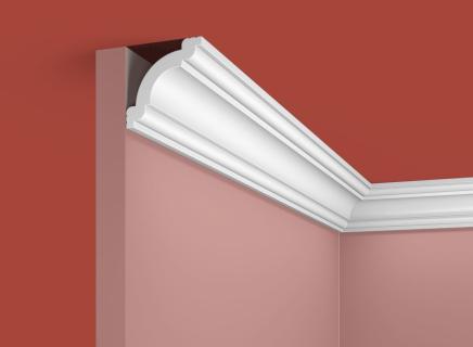 Плинтус Cosca Потолочный из экополимера 49х49 мм KX008