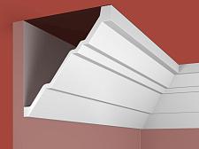 Плинтус Cosca Потолочный из экополимера 147х145 мм KX055					