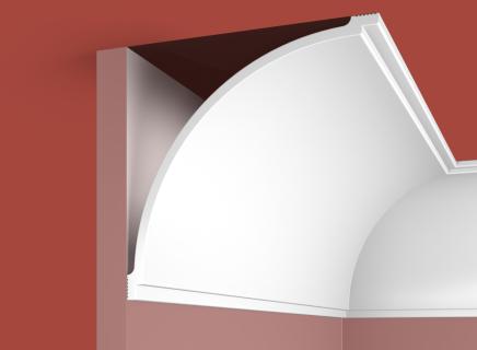 Плинтус Cosca Потолочный из экополимера 150х150 мм KX070