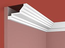 Плинтус Cosca Потолочный из экополимера 60х100 мм KX081					