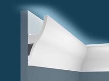 Плинтус Cosca Потолочный из экополимера 120х53 мм KX002 под подсветку					