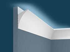 Плинтус Cosca Потолочный из экополимера 70х42 мм KX007 под подсветку					