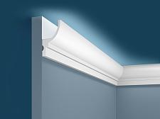 Плинтус Cosca Потолочный из экополимера 60х35 мм KX071 под подсветку					