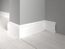 Плинтус Декор Дизайн напольный белый крашенный 701-115					