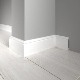 Плинтус Декор Дизайн напольный белый крашенный 701-115