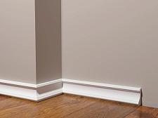 Плинтус Декор Дизайн Напольный белый под покраску 151 A					