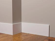 Плинтус Декор Дизайн Напольный белый под покраску DD12