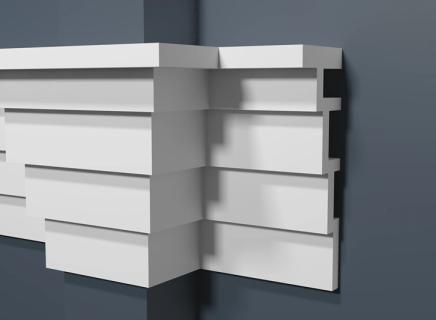 Молдинг Декор Дизайн белый под покраску DD514