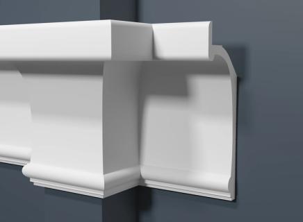 Молдинг Декор Дизайн белый под покраску DD518