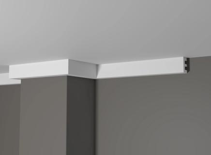 Плинтус Декор Дизайн Потолочный белый под покраску DD612