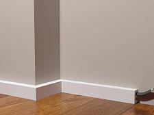 Плинтус Декор Дизайн Напольный белый под покраску DD612