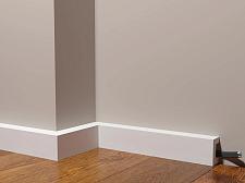 Плинтус Декор Дизайн Напольный белый под покраску DD613					