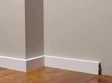 Плинтус Декор Дизайн Напольный белый под покраску DD617					