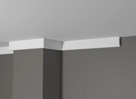 Плинтус Декор Дизайн Потолочный белый под покраску DD618 (3 метра)