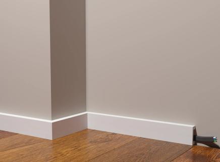 Плинтус Декор Дизайн Напольный белый под покраску DD618