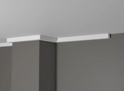 Плинтус Декор Дизайн Потолочный белый под покраску DD622 (3 метра)