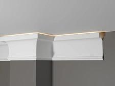Плинтус Декор Дизайн Потолочный белый под покраску и под подсветку DD518