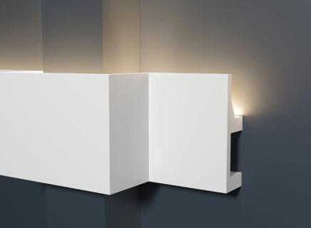 Молдинг Декор Дизайн белый под покраску и под подсветку DD615