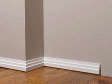 Плинтус Декор Дизайн Напольный белый под покраску DD625					