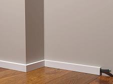 Плинтус Декор Дизайн Напольный белый под покраску DD626 (3 метра)					