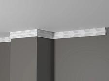 Плинтус Декор Дизайн Потолочный белый под покраску DD636 (3 метра)					