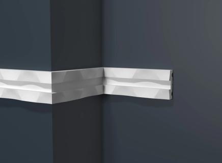 Молдинг Декор Дизайн белый под покраску DD636 (3 метра)