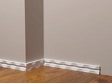 Плинтус Декор Дизайн Напольный белый под покраску DD636