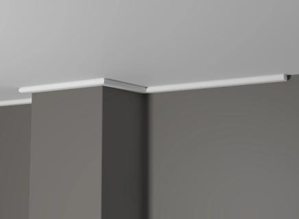 Плинтус Декор Дизайн Потолочный белый под покраску DD638 (3 метра)