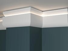 Плинтус Декор Дизайн Потолочный белый под покраску и под подсветку DD700					