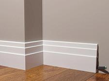 Плинтус Декор Дизайн Напольный белый под покраску DD705					