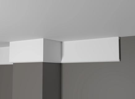 Плинтус Декор Дизайн Потолочный белый под покраску DD707