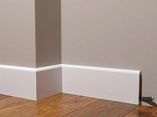 Плинтус Декор Дизайн Напольный белый под покраску DD707					