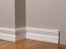 Плинтус Декор Дизайн Напольный белый под покраску 153 A					