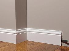 Плинтус Декор Дизайн Напольный белый под покраску DD15					