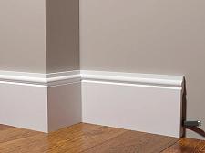 Плинтус Декор Дизайн Напольный белый под покраску DD31					
