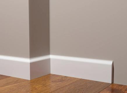 Плинтус Декор Дизайн Напольный белый под покраску DD47