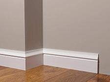 Плинтус Декор Дизайн Напольный белый под покраску DD48					