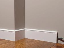 Плинтус Декор Дизайн Напольный белый под покраску DD49					