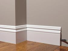 Плинтус Декор Дизайн Напольный белый под покраску DD50					